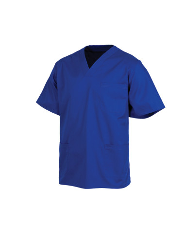 casaca azul unisex para vestuario laboral de clinicas