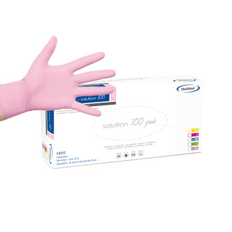 GUANTES de Nitrilo ROSA T/L...